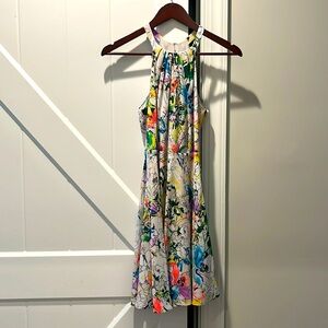 Halter spring cocktail dress